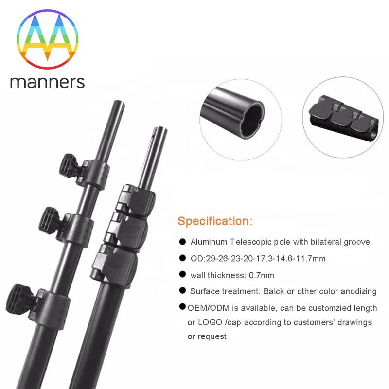 Avstralija Customer 3000 Pcs Po meri Aluminijasti teleskop monopod pole z meh...
